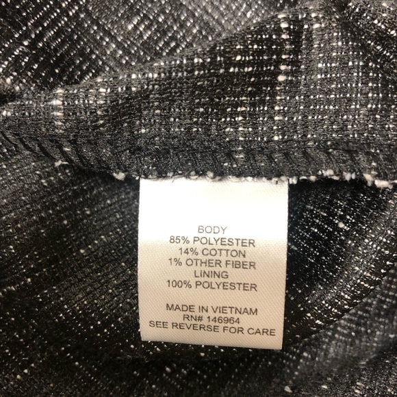 Signature by Robbie Bee Black White Silver Tweed Dress Size L NWT - Picture 6 of 6